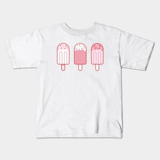 Strawberry Popsicles Kids T-Shirt